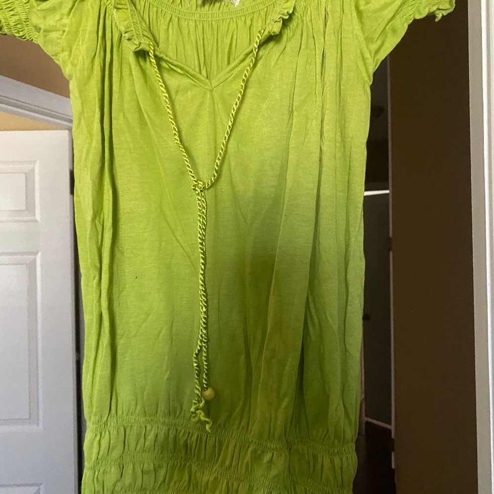 Green blouse